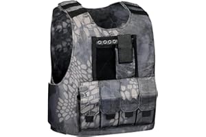 Cooyes Kids Tactical Vest Teens Adjustable Airsoft Vest CS Training Protective