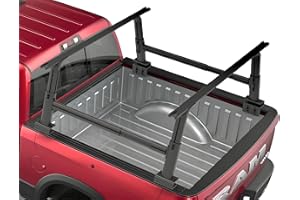 TKMAUTO UBR-L006 Adjustable BlackTruck Bed Rack Cross Bar Fit Full-Size and Mid-Size Trucks