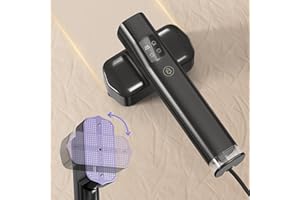 Mustry Travel Steamer for Clothes, 2-in-1 Portable Steamer and Iron, 1000W Handheld Steamer with LCD Display, 100ml Water Tan