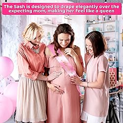 V TOWER Pink Baby Shower Mom to Be Sash Baby Shower