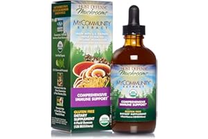 Host Defense MyCommunity Extract - 17 Species Blend Mushroom Supplement for Immune Support - Extract with Lion's Mane, Reishi. Chaga, Cordyceps, Turkey Tail & More - 4 fl oz (120 Servings)*
