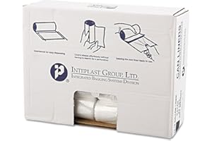 Inteplast Group 1000 Count VALH2433N8 Compact, Coreless Interleaved Waste Bags, 16 Gallon Capacity, Star-Sealed Bottom, Clamshell Box with E-Z Identification