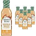 Walden Farms Buffalo Ranch Dressing for Salad, Dip, Chicken, and Fresh Foods, 12 oz. Bottle, Calorie, Gluten, and Fat Free, Vegan and Kosher, Creamy and Spicy Flavor, 6 Pack