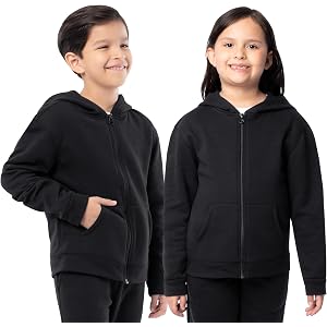 Fruit of the Loom Kids' Fleece Full Zip Hoodie Sweatshirt