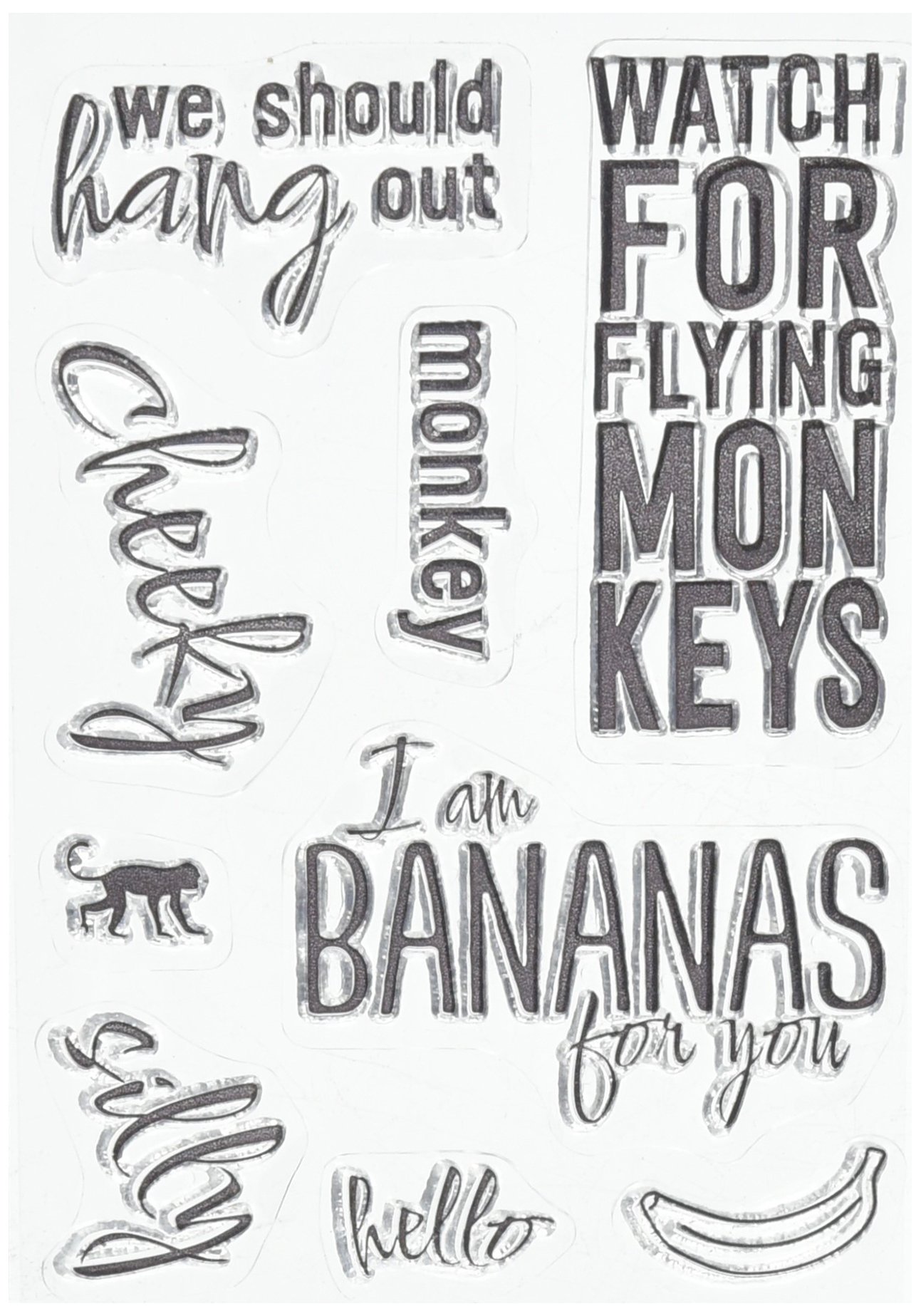 Elizabeth Craft Designs Elizabeth Crafts Clear Stamps 3-inch x 4-inch Cheeky Monkey