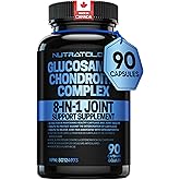 Nutratology Glucosamine Joint Supplement with Chondroitin, MSM & Turmeric | Canadian-Made | Joint Pain Relief Supplements - 1