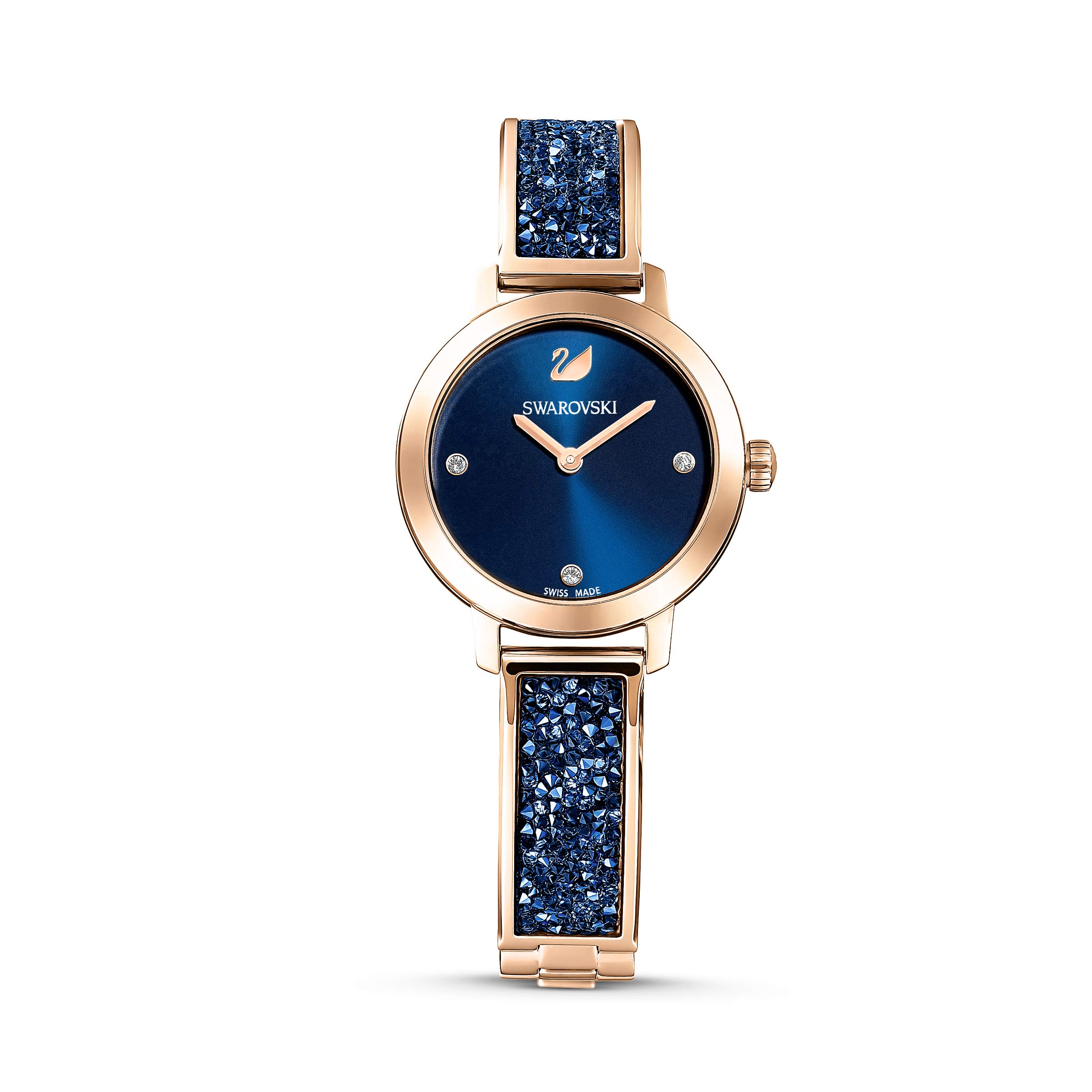 Swarovski Cosmic Rock Watch, Metal Bracelet, Blue, Rose Gold-Tone Finish