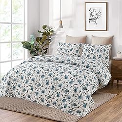 Ycosy Floral Quilt Sets King Size Reversible