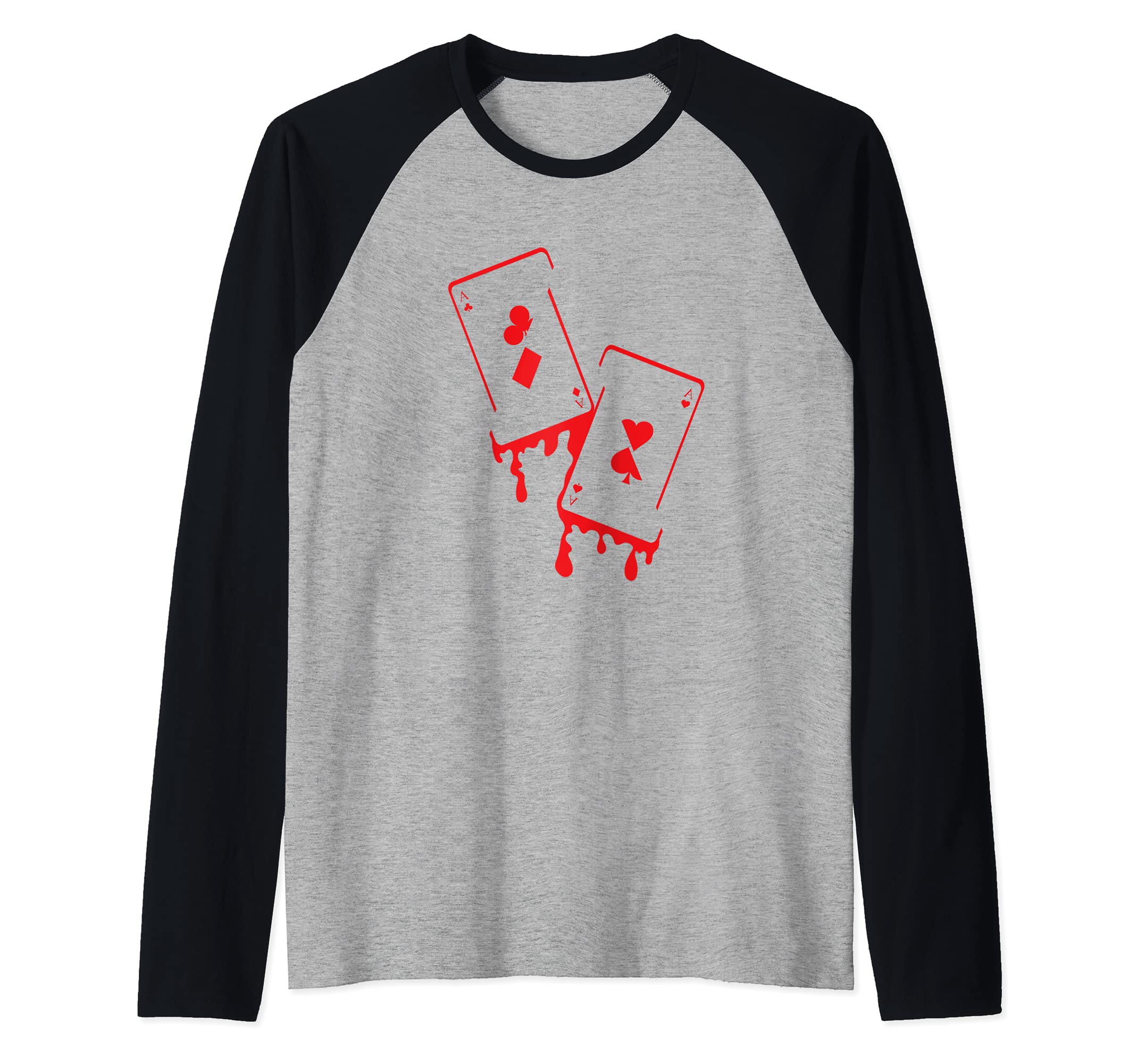 Melting Cards I Poker Player I Poker Cards I Poker Raglan Baseball Tee