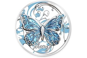 GOSIN Blue Butterfly Sobriety Chip | Transformative Affirmation Recovery Token AA Coin Medallion