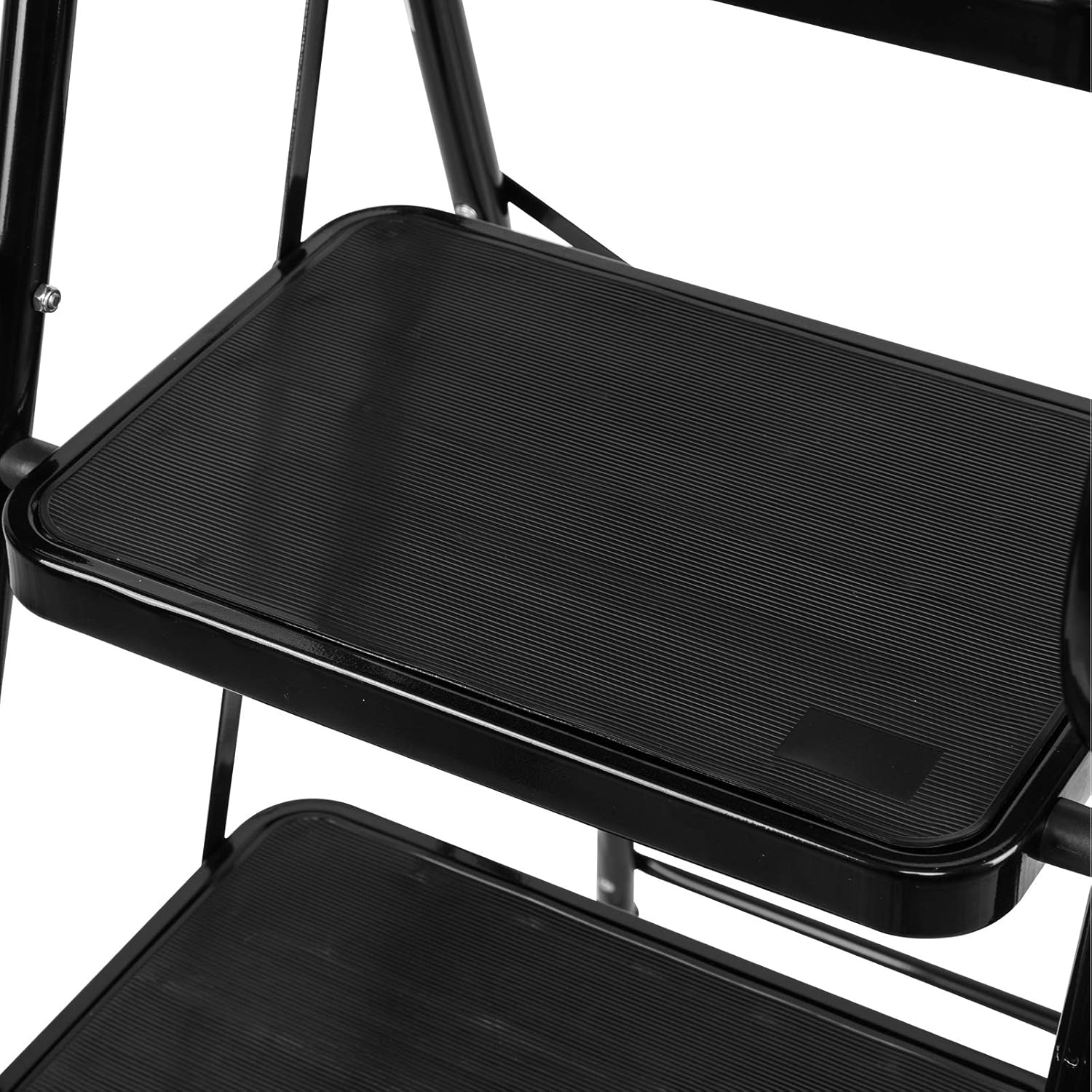 Step Ladders, Folding 4 Step Stool with Safety Rails Portable Heavy Duty 330 lb Load Capacity for Home Household Kitchen Office Garden,Black: Kitchen & Dining
