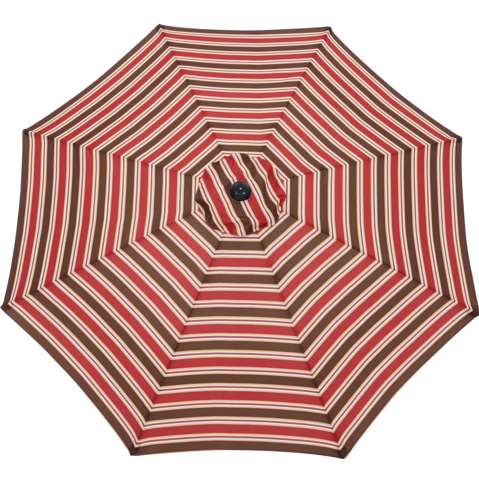 Photo 1 of MASTERCANOPY Patio Umbrella 9ft Replacement Canopy for 8 Ribs-Red Stripe Canopy Only