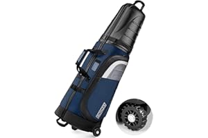 Findway Golf Travel Bags for Airlines with Wheels and ABS Hard Case Top, Protect Your Clubs, Waterproof 1680D Oxford Fabric and Oversize Tank Wheels, Lightweight and Easy to Maneuver