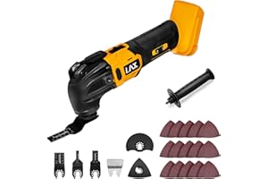 L1NXIXI Oscillating Multi Tools for Dewalt 20V Battery, Multi-Use Cutting and Sanding Tool, 4°Oscillation Angle, 6 Variable Speeds, Quick-fit Blade Design with 22pcs Accessories for Cutting, Sanding, Scraping