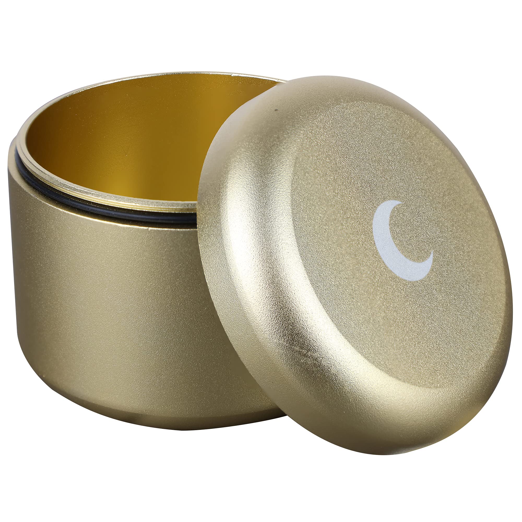 Brando Moon Pocket Storage Case Container Smell Proof and Air Tight - Easy to Carry and Best Way to Preserve Spices & Coffee Champagne Gold XL)