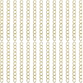 100 PCS Chains Extender for Jewelry Making Gold Necklace Extender Bracelet Chain Extension Tails for Necklaces, Bracelets, Anklets, Key Chains Removable