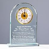 Enjinkail 70th Birthday Gifts for Women Men - Personalized 1954 70 Year Old Birthday Crystal Clock Keepsake Present for Her Him - Happy 70th Birthday Gifts Ideas for Mom Dad Unique