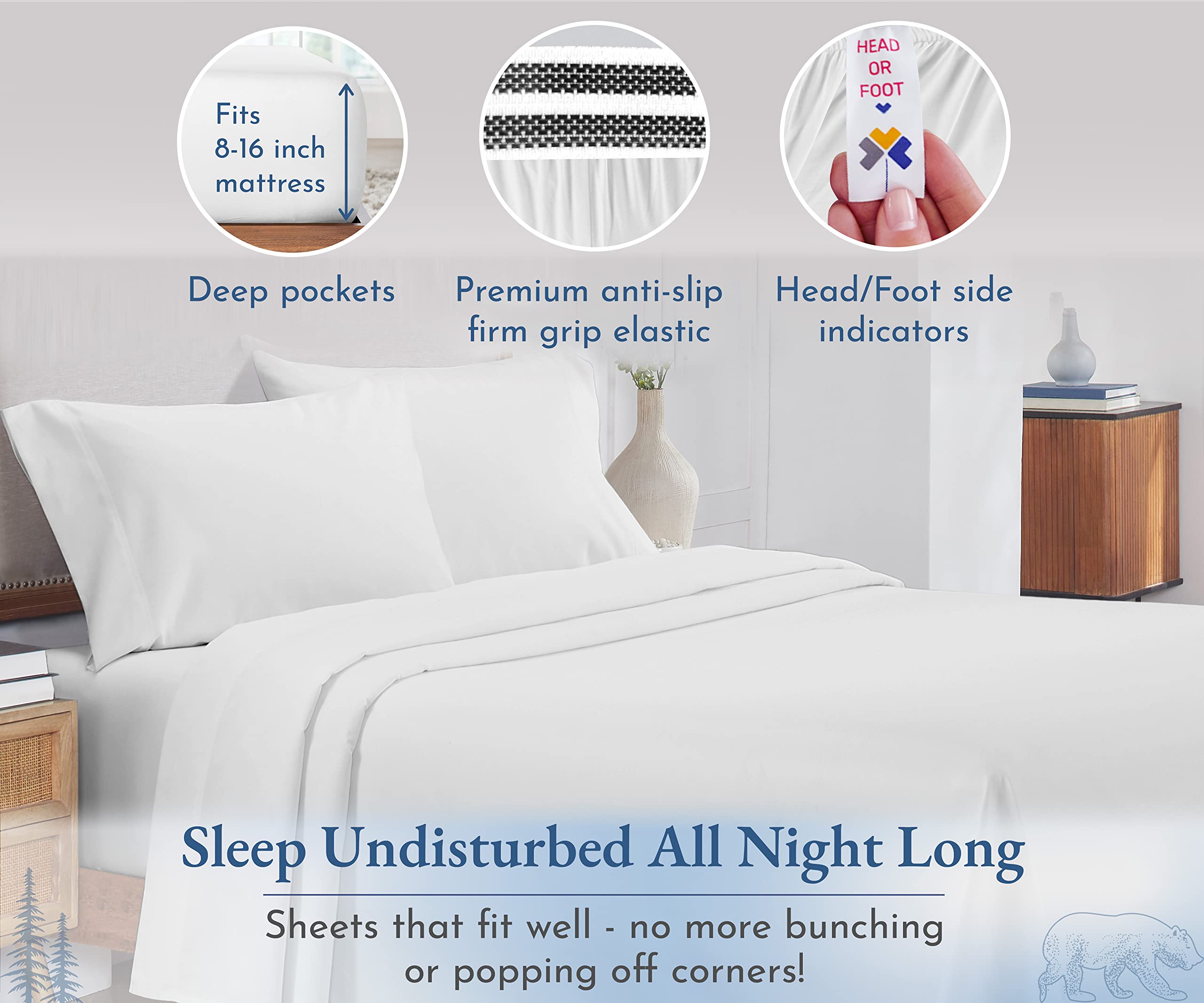 California Design Den Luxury Queen Sheet Set, 800 Thread Count 100