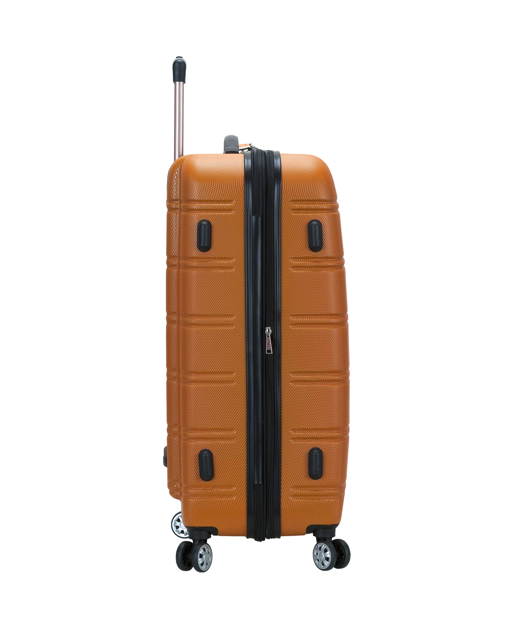 Rockland Melbourne Hardside Expandable Luggage with Spinner Wheels, Orange, 3-Piece Set (20/24/28)