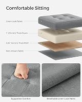 SONGMICS Storage Ottoman Set of 2 30x30x30 cm Light Grey LSF028G42 view 3