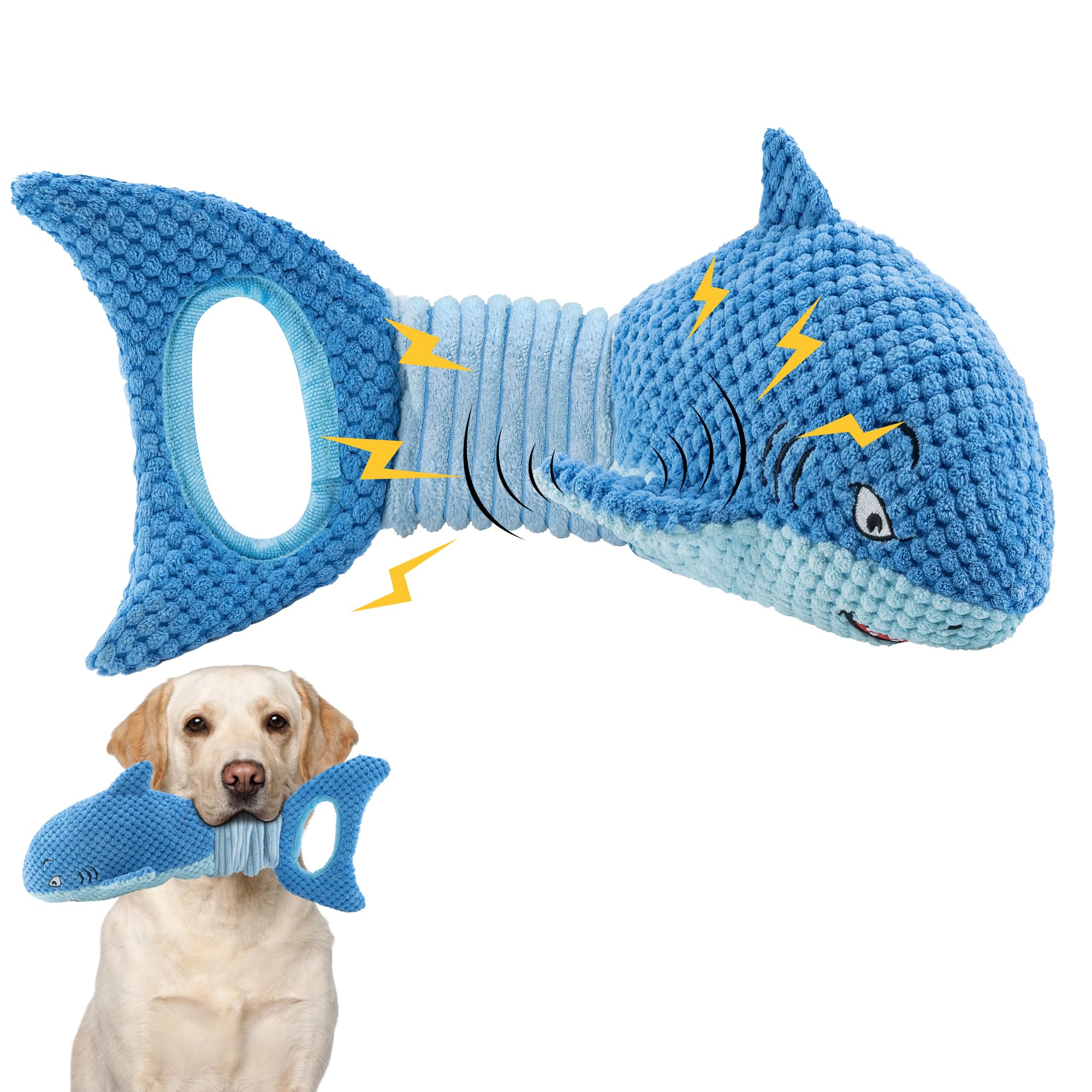 Photo 1 of LEGEND SANDY Dog Toys for Aggressive Chewers, Large Dog Toys to Keep Them Busy, Interactive Squeaky Pet Toys,Crinkle Tug of War Dog Chew Toy