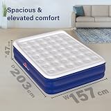 Vivo Technologies Luxury High Raise Flocked Double Air Bed with Built-In Pump view 8