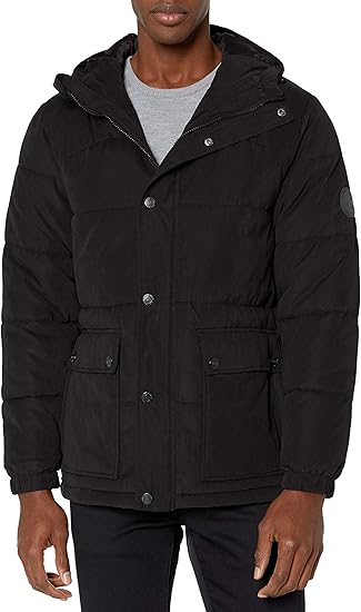 Amazon Perry Ellis メンズ アウター メンズ 厚手 マイクロファイバー パファージャケット コート ジャケット 通販