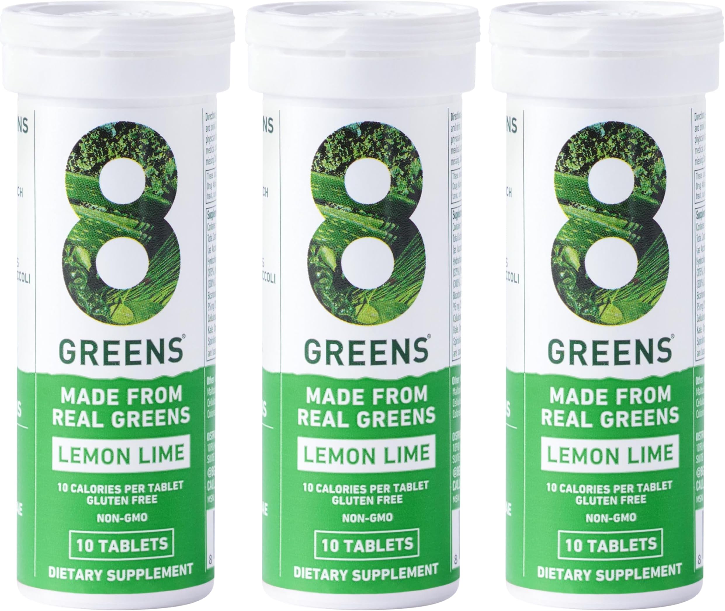 8Greens Daily Greens Effervescent Tablets Superfood Booster, Energy
