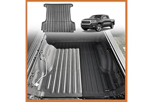 TripleAliners Truck Bed Mat Compatible with 2009-2024 Dodge Ram 1500 Accessories 5'7'' Vehicle Bed Mat Perfectly Flush All Weather Protection TPE Heavy Duty Pickup Car Bed Cargo Mat