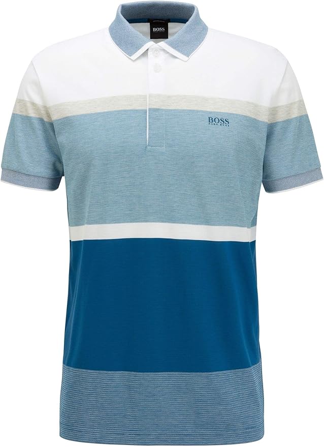 boss athleisure paddy polo t shirt blue