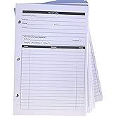 Stylist Binder Insert Cards, Salon Client Profile Cards (100 Pack, 5.5" X 8.5") Client Record Book Hair Stylist, Hairstylist Essentials, Color Formula a5 binder inserts, Made in USA