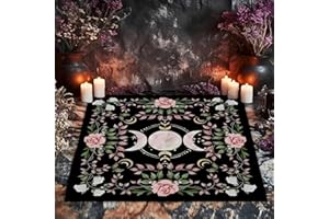 Tarot Table Cloth Altar Cloth, 29.5inch Tarot Reading Cloth Square for Tarot Cards Deck, Witchcraft Wiccan Pagan Spiritual Su