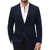 PJ PAUL JONES Mens Corduroy Blazer Slim Fit Casual Sports Coat Jacket | Cotton Corduroy Fabric, Two Button, Machine Wash, Slim Fit, Classic Fall and Winter Blazer, Daily, Business, Wedding, Party