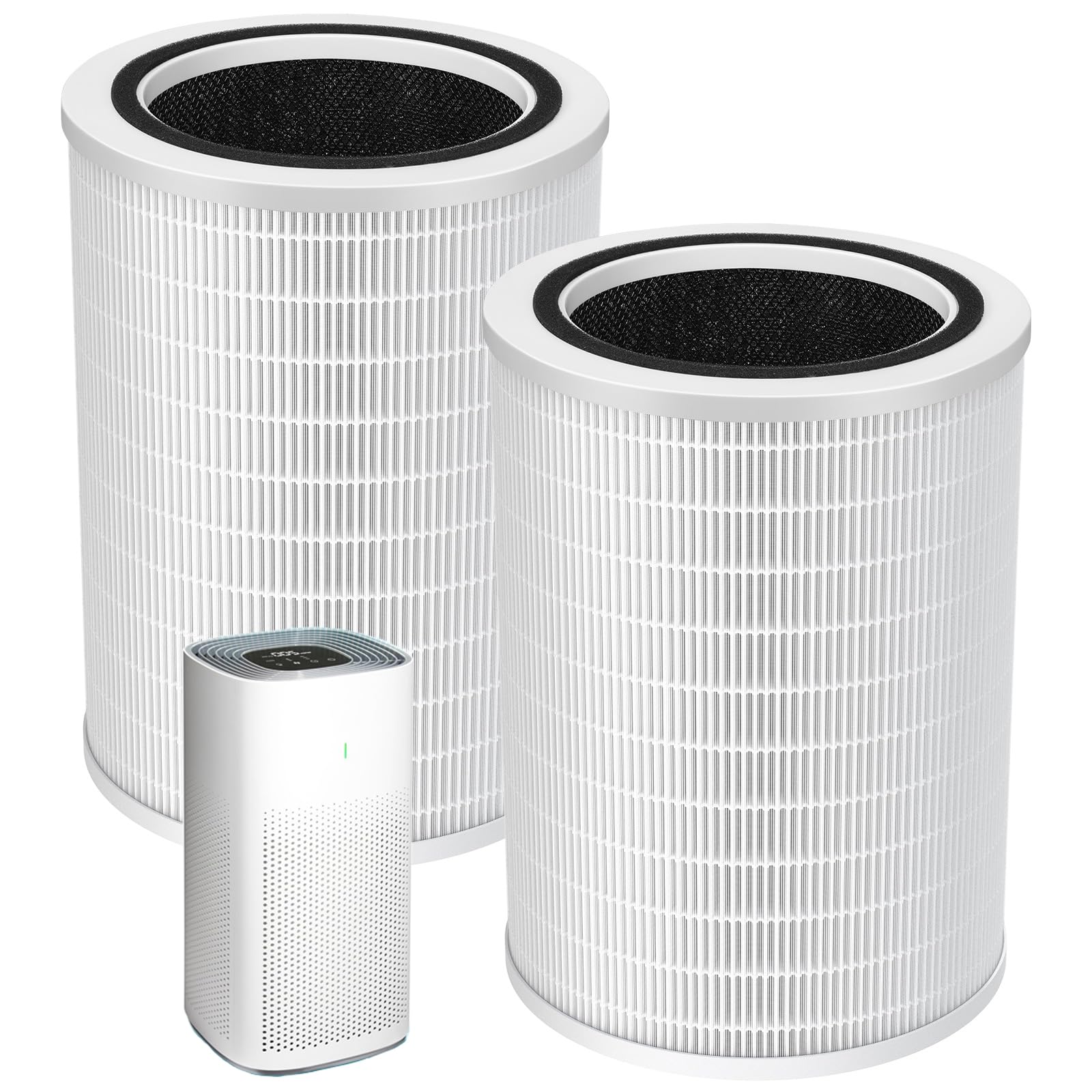 Photo 1 of 12010 HEPA Replacement Filter Compatible with Clorox 11010 & 11011 Air Purifier, Large Rooms up to 1,500 Sq Ft, 3-in-1 HEPA Filter, 2 PACK (Not for Clorox 11030&11031 Air Purifier)