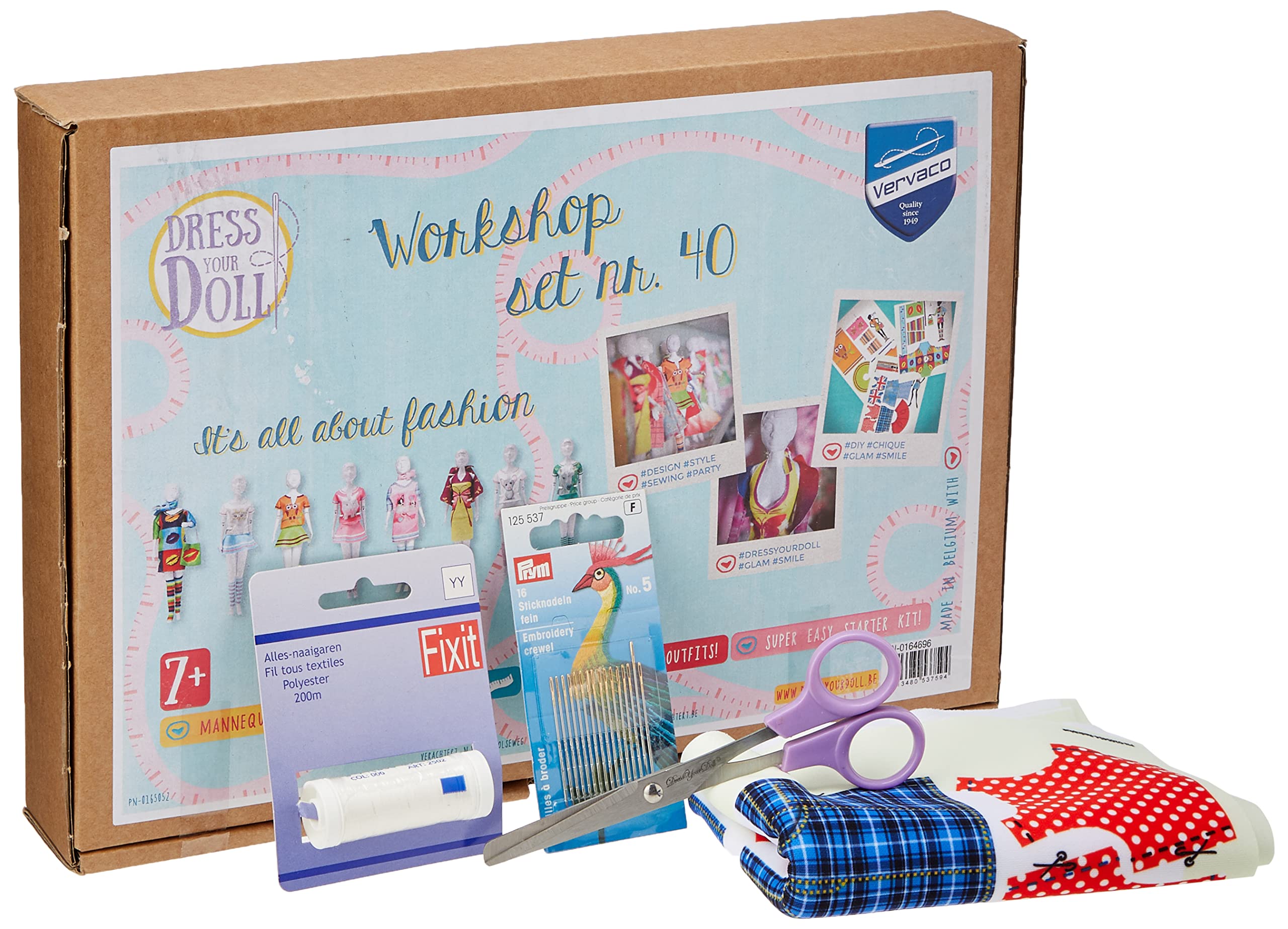 Vervaco Dress Your Doll, Paper, Multi-Colour, 31.5 x 23 x 5 cm