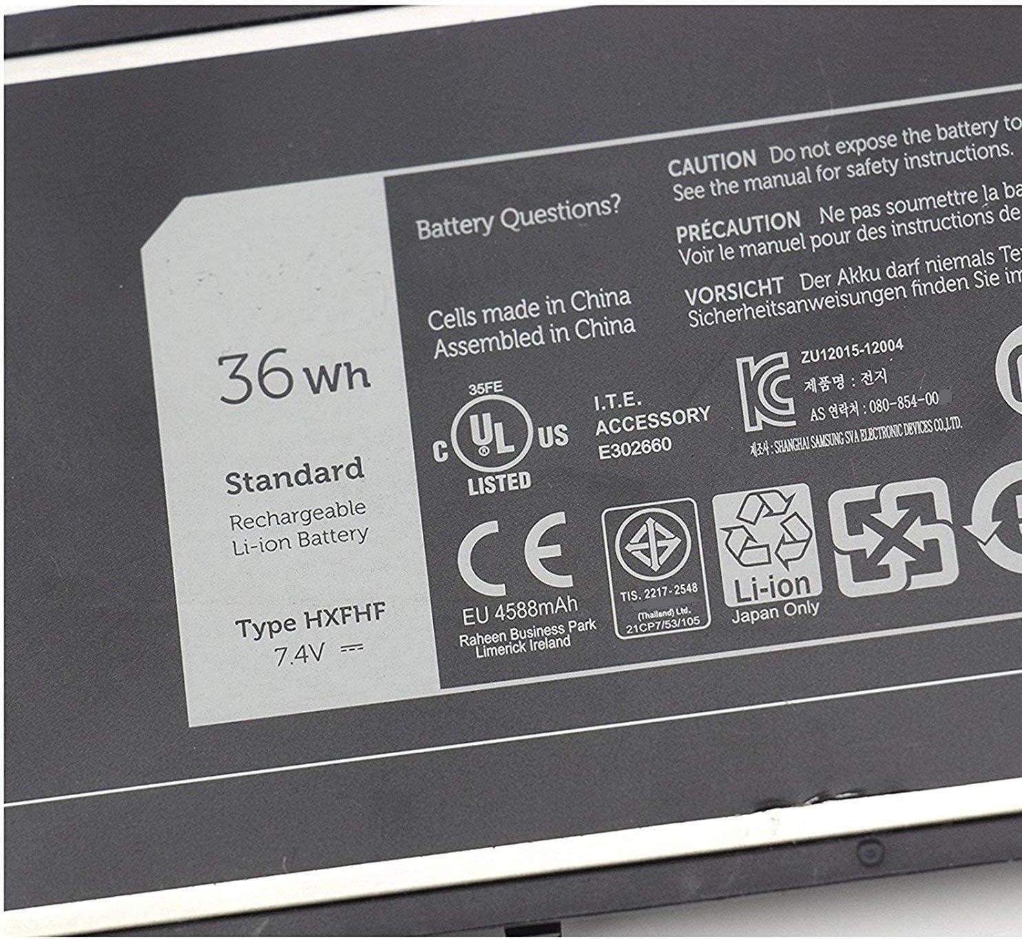 ASKC 7.4V 36Wh HXFHF Laptop Battery for Dell Venue 11 Pro 7130 Tablet Venue 11 Pro 7139 Series Notebook VJF0X VT26R XNY66 451-BBGR 0VT26R - Image 3