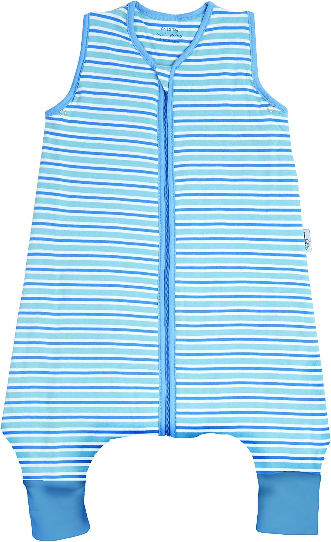 Slumbersac Summer Sleeping Bag With Feet 0.5 Tog Simply Blue Stripes 24-36 months