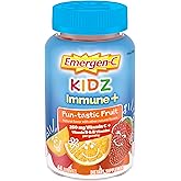 Emergen-C Kidz Vitamin C Immune Support Gummies Fun-Tastic Fruit 44CT includes Zinc, Manganese, B Vitamins and Vitamin D for Back to School Essentials