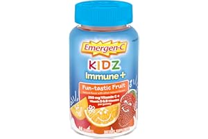Emergen-C Kidz Vitamin C Immune Support Gummies Fun-Tastic Fruit 44CT includes Zinc, Manganese, B Vitamins and Vitamin D for Back to School Essentials