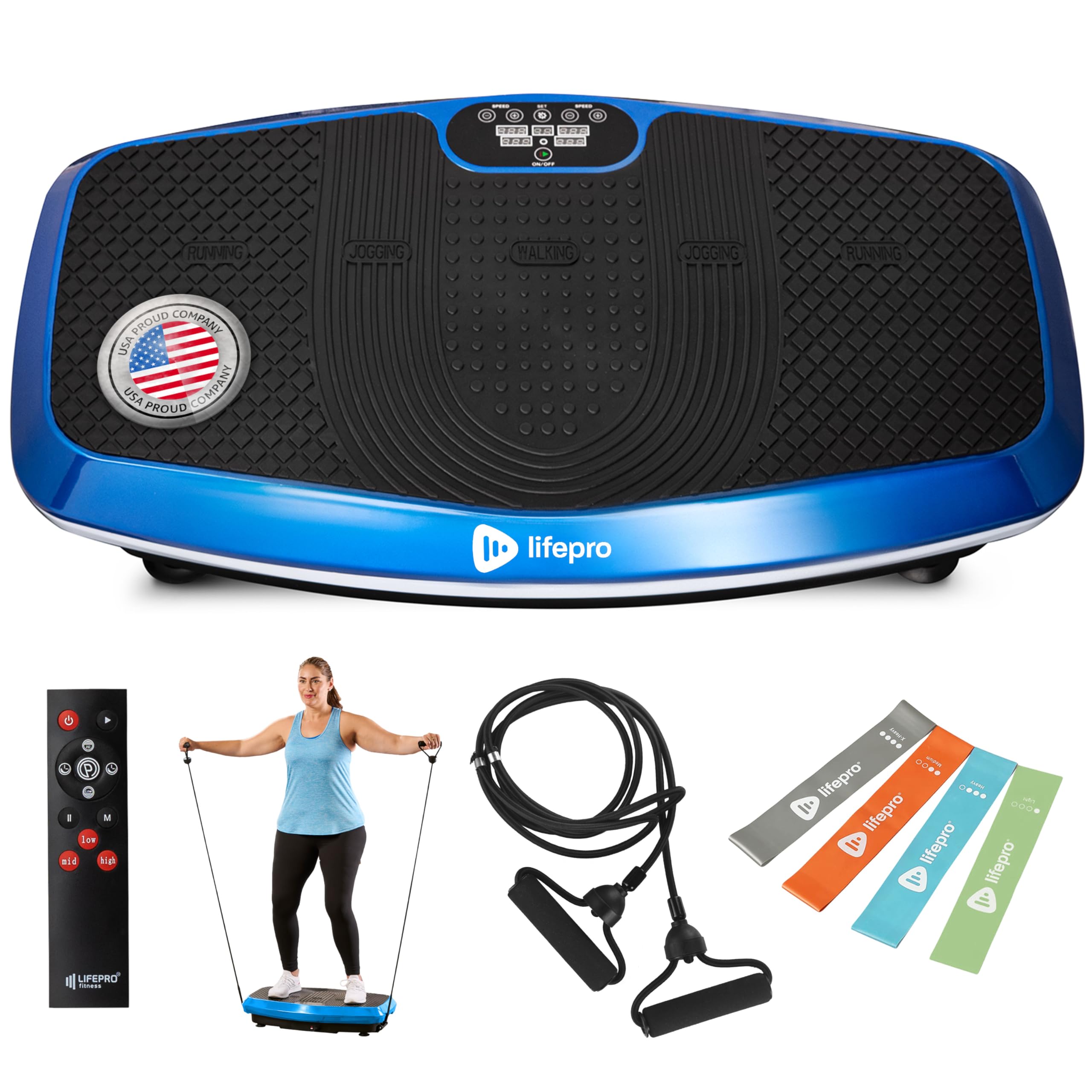 LifePro 3D Vibration Plate Exercise Machine - Dual Motor Oscillation,  Pulsation 3D Motion Vibration Platform - Full Whole Body Vibration Machine  for Home Fitness (Blue) in Kenya