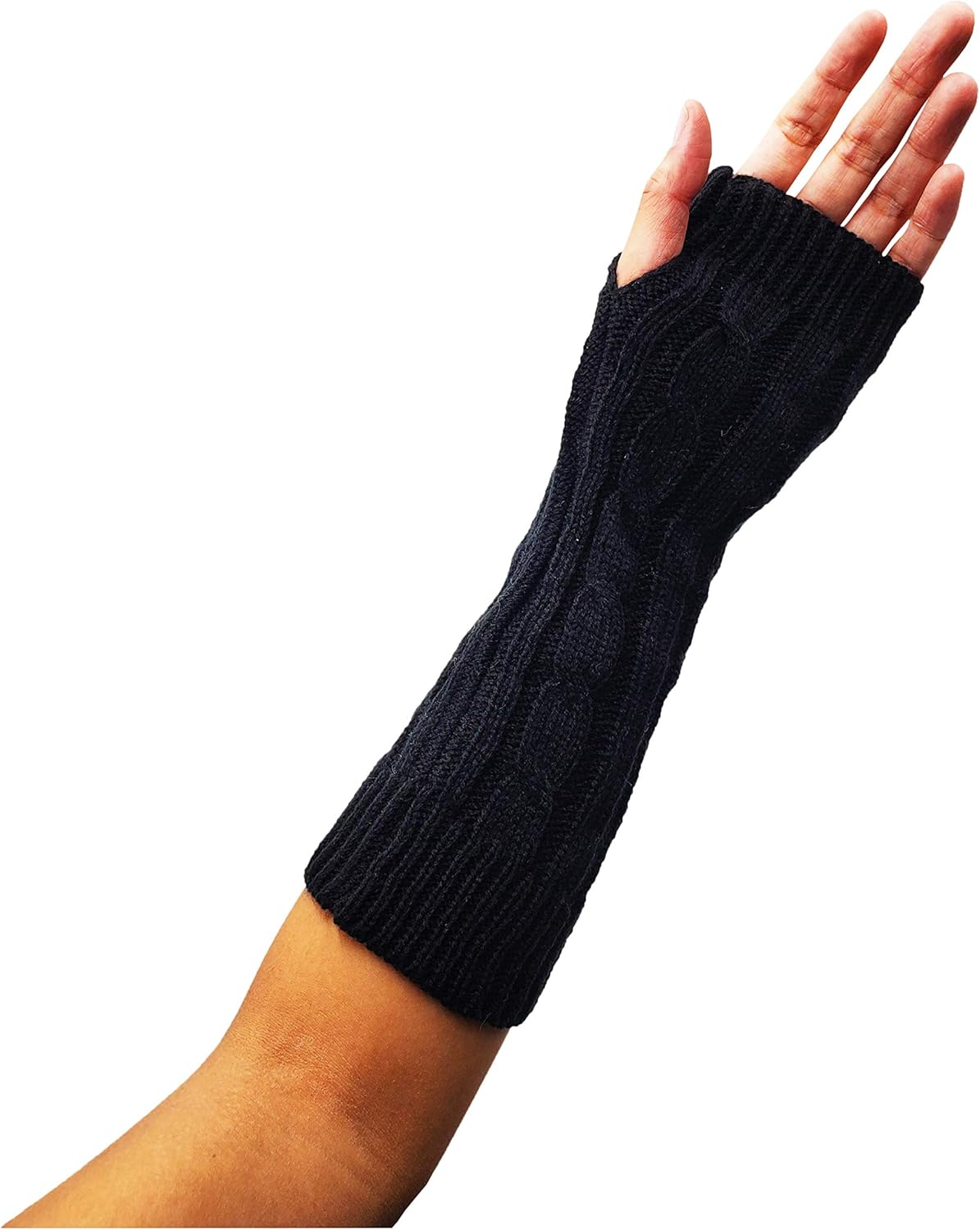 Arm Warmers, 6 Pairs for Women, Cable Knit Warm Winter Sleeve Fingerless Gloves, Premium (Assorted A) at  Women’s Clothing store