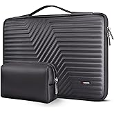 DOMISO 15.6 inch Shockproof Waterproof Laptop Sleeve with Pouch Soft EVA Protective Case for 15.6" Yoga 720 IdeaPad 310 320 ThinkPad T570/HP Envy 15/15.6" Notebooks, Black