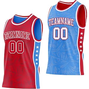 QIUSISHT Custom Reversible Basketball Jerseys Personalized Sports Tank Tops & Shorts with Printed Name Number Logo