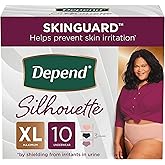 Depend Silhouette Disposable Underwear Female Waistband Style X-Large, 54238, 10 Ct