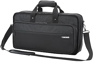 BOSS CB-BM-M | Multi-Effects Case | Compatible GT-1000, GX-100, ME-90, & ME-90B | Lightweight & Durable | Thick Internal Padding | Adjustable Shoulder Strap | Versatile Accessory Pockets
