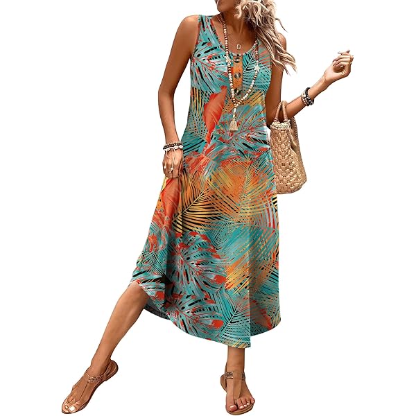 Amazon.com: WUFIVEOUU Colorful Cactus Mountains Women's Maxi Dress Summer  Casual Loose Elegant Long Dress : Clothing, Shoes & Jewelry