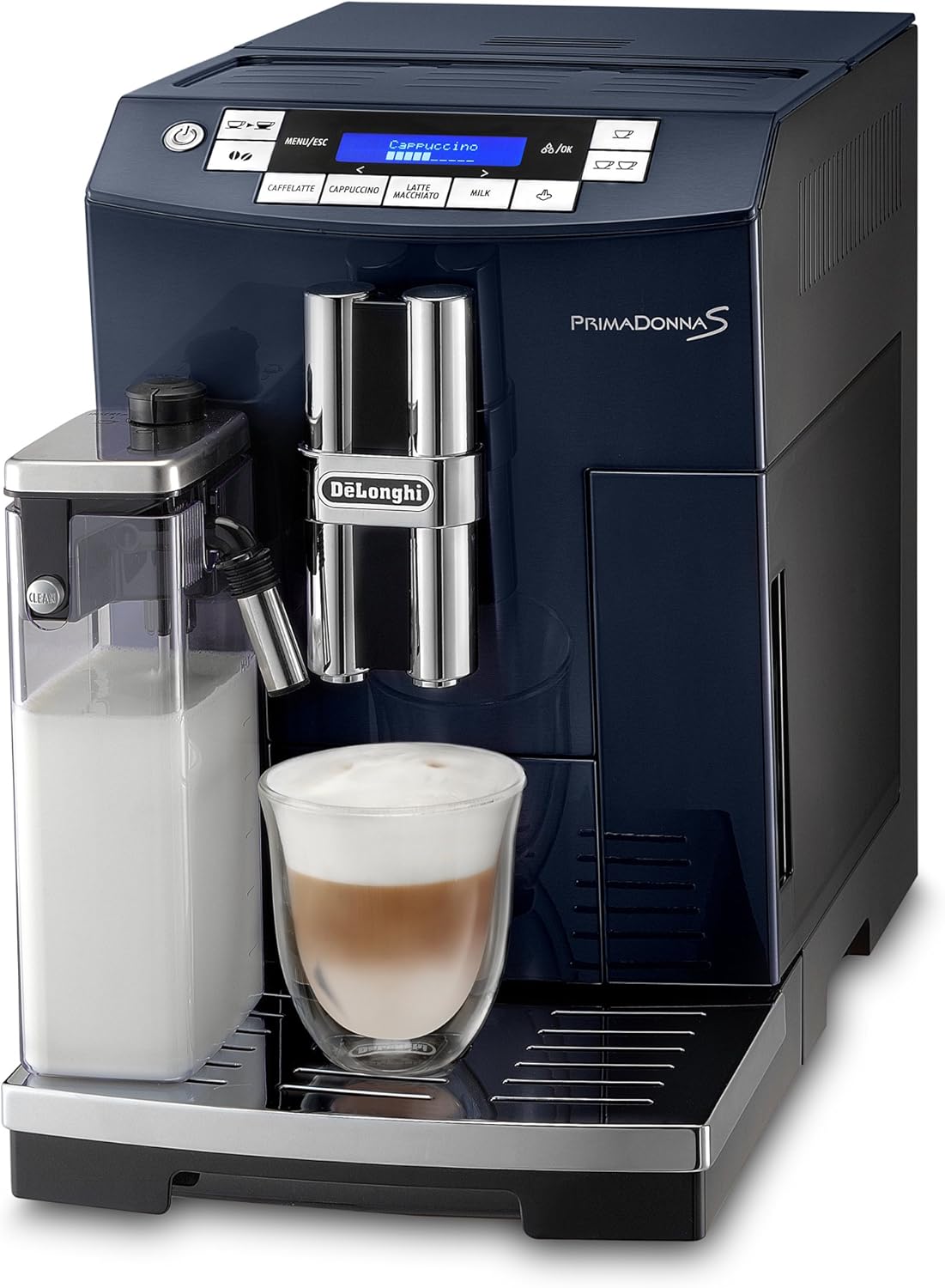 Delonghi ECAM26.455.BLB Bean to Cup Coffee Machine, 2 Litre, 15 Bar Blueberry Amazon.co.uk