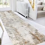 Famibay Hallway Runner Rug 60x300cm Non Slip Washable Brown Beige view 2