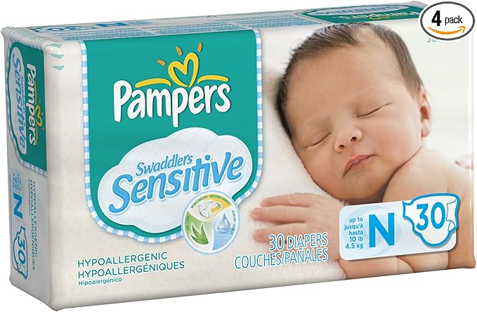 pampers swaddlers sensitive newborn diapers size 0