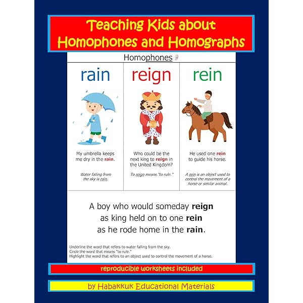 amazon com teaching kids about homophones and homographs reproducible worksheets included ebook materials habakkuk educational kindle store